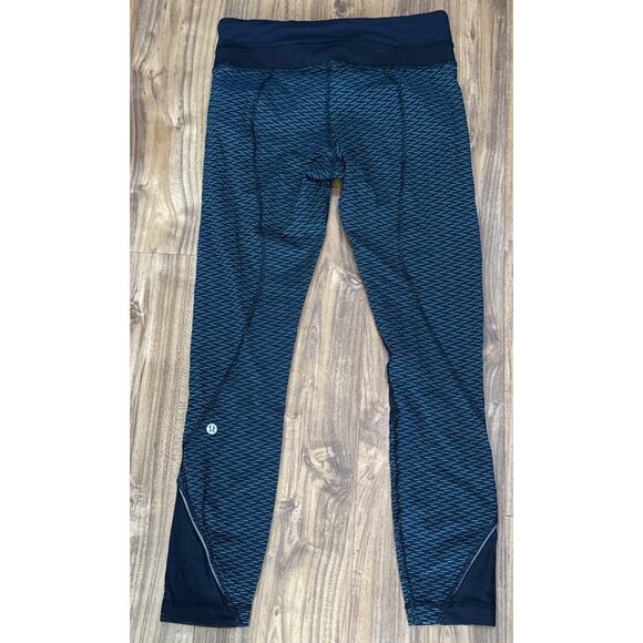 Lululemon Athletica Inspire Tight II Jacquard Black Indian Ocean, Size 6 - Picture 4 of 9